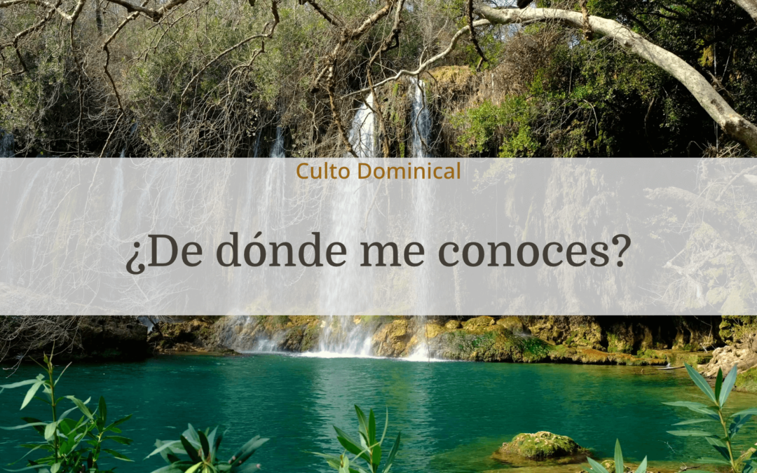 ¿De dónde me conoces?